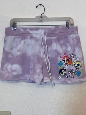 Cartoon Network Lavender Tie-Dye Powerpuff Girls Athletic Shorts Size L